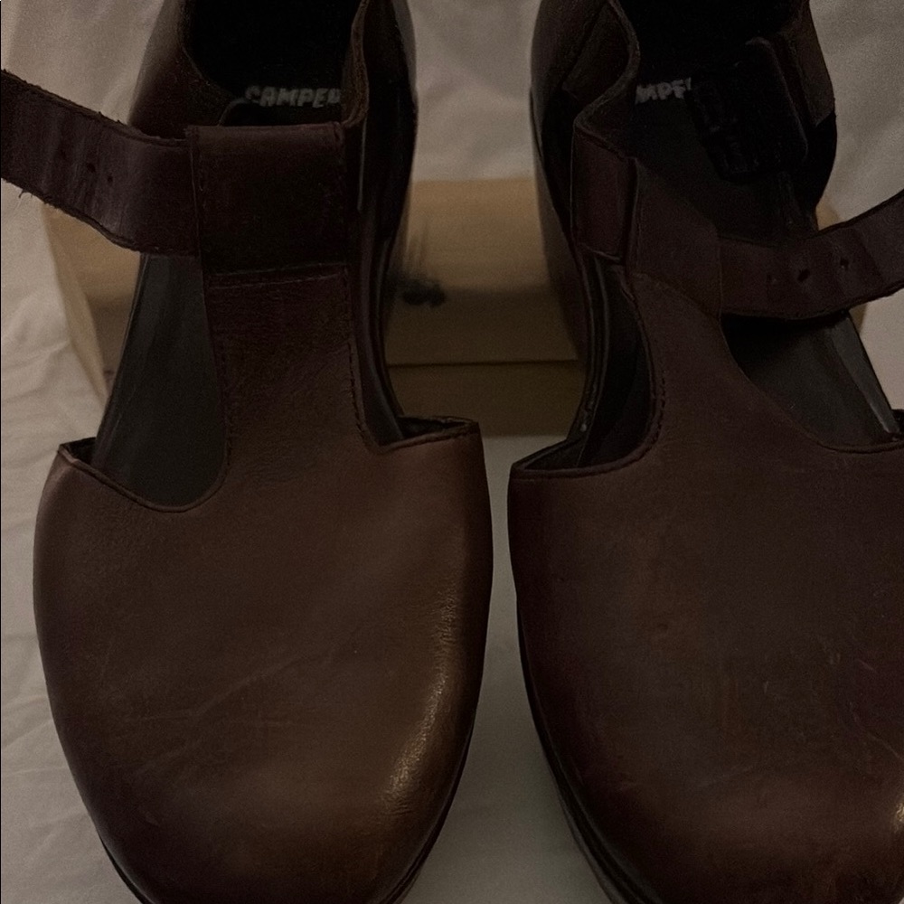 Camper Women's Brown Leather Platform Shoes
